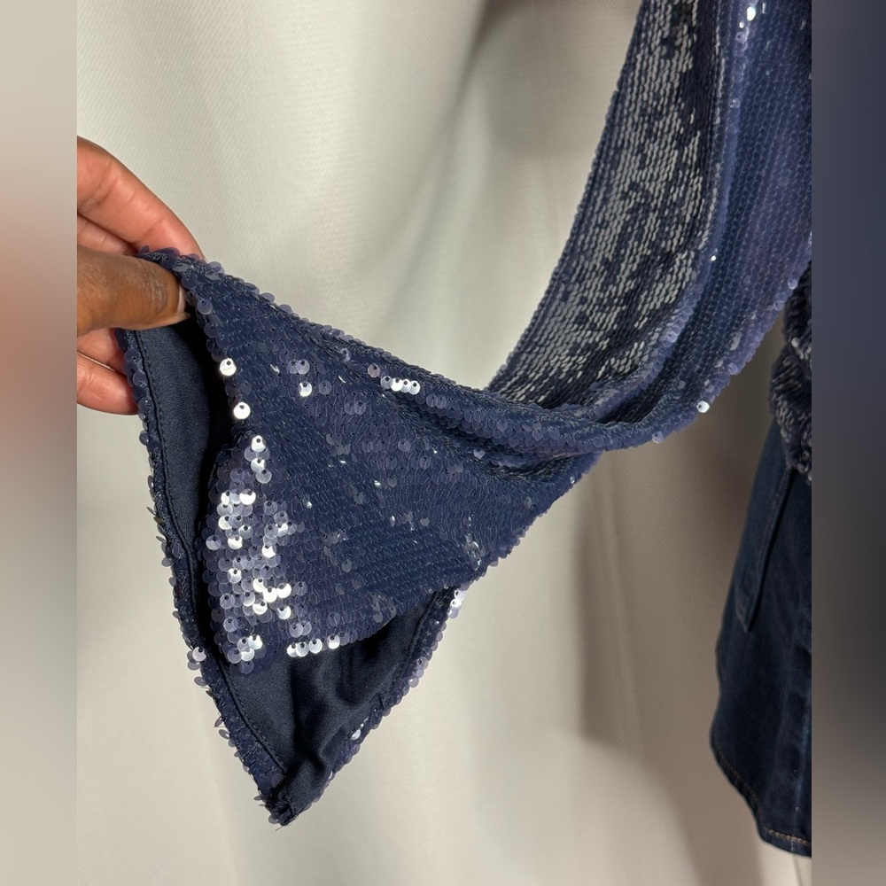 NWT Navy Sequin Top by Wild Fable - Picture 7 of 11
